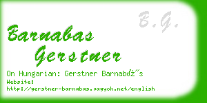 barnabas gerstner business card